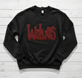 3D puff sweatshirt featuring a raised red 'Mascot' script on the chest on a white background.