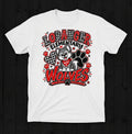 Loranger elementary wolves with wolf cub, paw prints and hearts with red and black with plaid